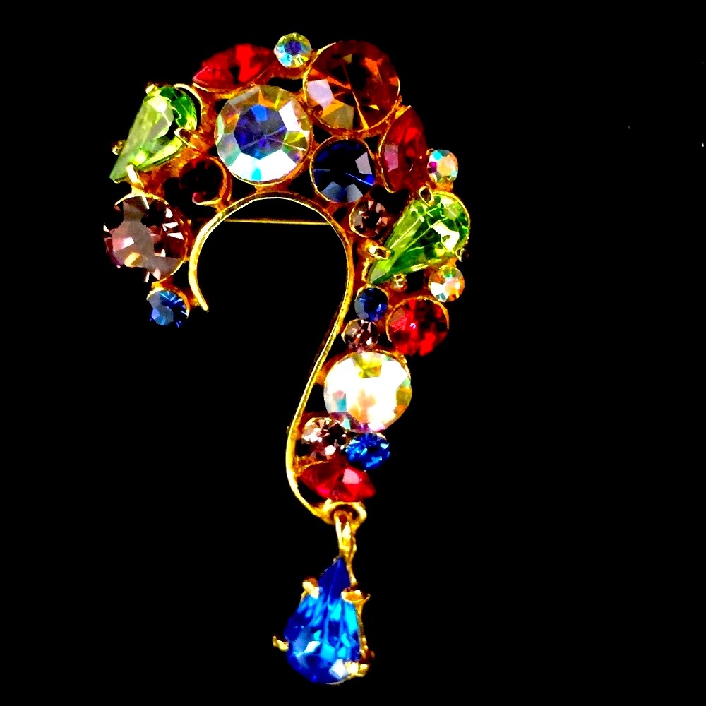 Brooch Question Mark, Multi Color